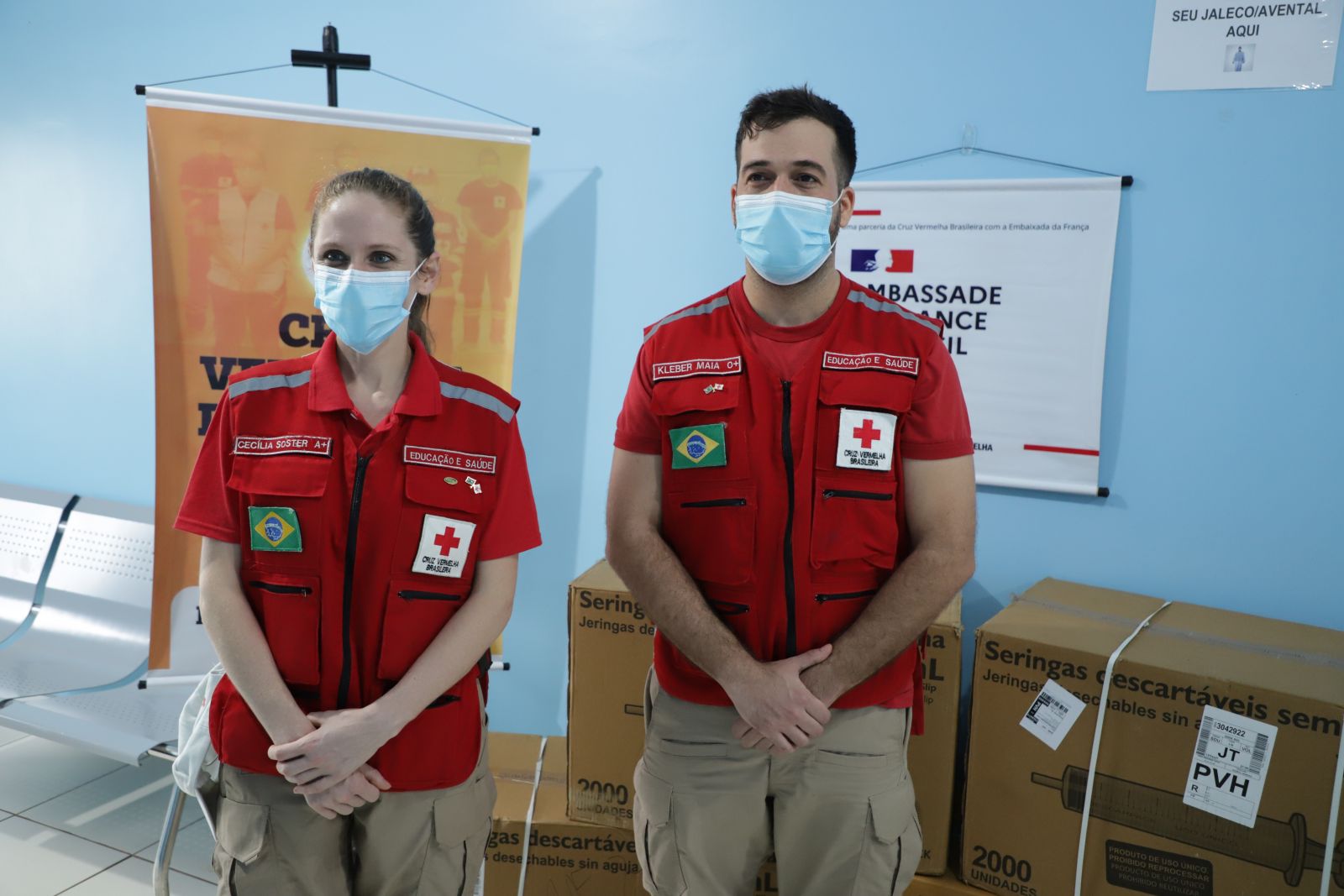 Enfermeira Cecília Soster e o odontólogo Kleber Maia